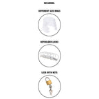 HIDDEN DESIRE - EXTREME CAGE DE CHASTETÉ EN ACRYLIQUE RÉGLABLE TRANSPARENT