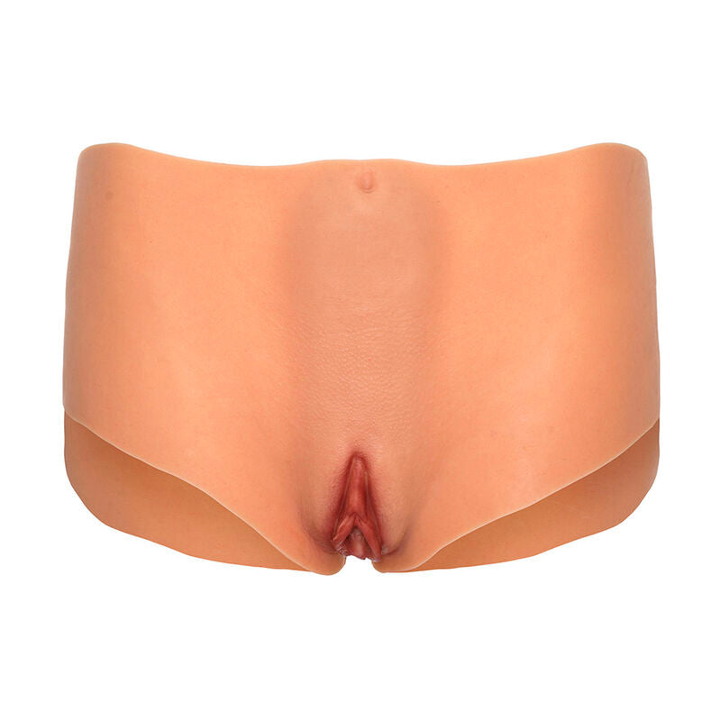 VERBORGENES VERLANGEN – ALTER EGO OFFENE VAGINA UND SLIP MIT MITTELHOHEM BUND, FLEISCHFARBEN