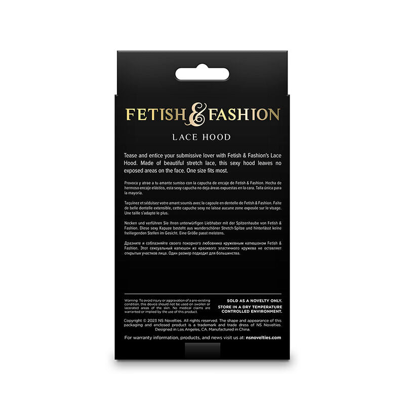 NS NOVELTIES - FETISH & FASHION SCHWARZE SPITZENKAPUZE