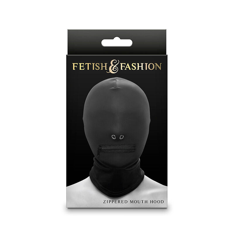 NS NOVELTIES - FETISH & FASHION GESCHLOSSENE STURMHAUBE MIT REISSVERSCHLUSS SCHWARZES NYLON