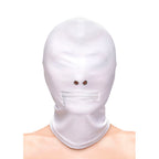 NS NOVELTIES - FETISH & FASHION CAPUCHE BOUCHE FERMÉE À FERMETURE ÉCLAIR NYLON BLANC