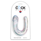 KING COCK - DOUBLE TROUBLE DOPPEL-DILDO 33 CM TRANSPARENT