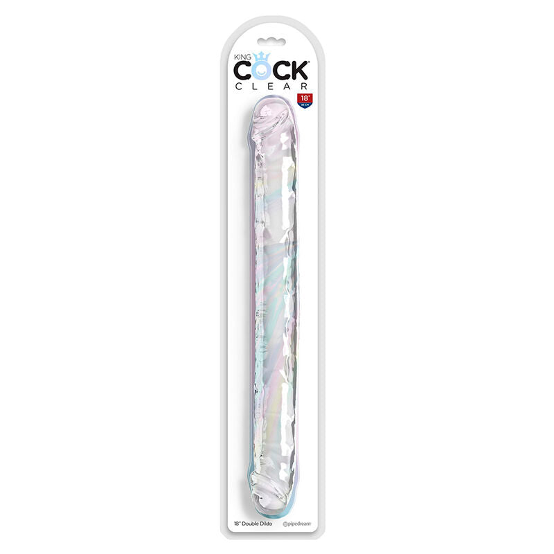 KING COCK - DOPPELTES PROBLEM DOPPELPENIS 46 CM TRANSPARENT