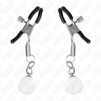 KINK - PINCES À METON BILLES DE VERRE ARGENT 6 CM
