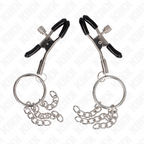 KINK - PINCE A METON O RING ET PETITE CHAINE ARGENT 6 CM