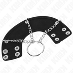 KINK - PENISRING KETTE 4 CM 7 CM METALL MIT LEDERGÜRTEL