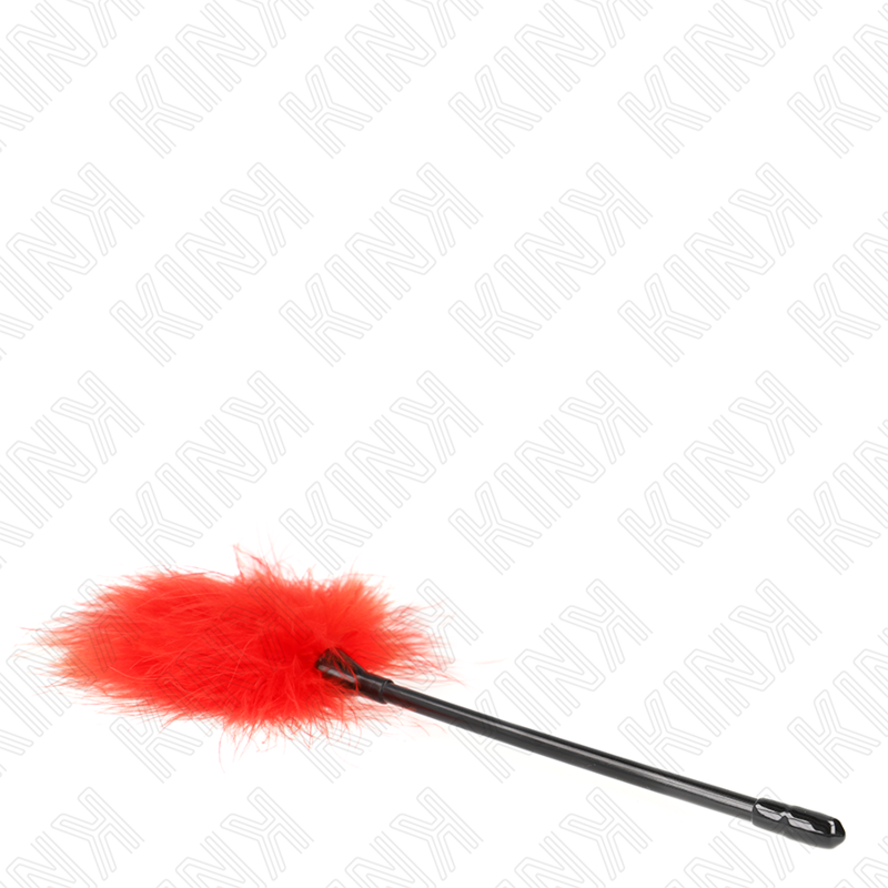 KINK - ROTE FEDER-KITZLER VERWENDET FÜR DAS BONDAGE-SET 27 CM