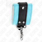 KINK - ABSCHLIESSBARE PREMIUM HANDGELENKMANSCHETTEN SCHWARZ / BLAU VERSTELLBAR 21-28 CM X 5,5 CM