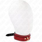 KINK – VERSTELLBARES WEINROTES HALSBAND MIT GOLDENEN DETAILS 29-42,5 CM X 4 CM