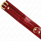 KINK – VERSTELLBARES WEINROTES HALSBAND MIT GOLDENEN DETAILS 29-42,5 CM X 4 CM