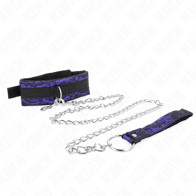 KINK - KURZE SAMT-SPITZENKETTE MIT GÜRTEL 105 CM MIT NYLONBESATZ 44 X 5,5 CM