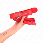 KINK - HALSBAND MIT GÜRTEL 116 CM ROTES ARMBAND VERSTELLBAR 32-50 CM X 8 CM