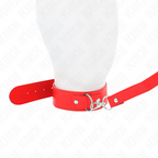 KINK - HALSBAND MIT GÜRTEL 116 CM ROTES ARMBAND VERSTELLBAR 32-50 CM X 8 CM