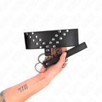KINK - HALSBAND MIT GÜRTEL 65 CM MIT V-NIETE VERSTELLBAR 36-43 CM X 5 CM