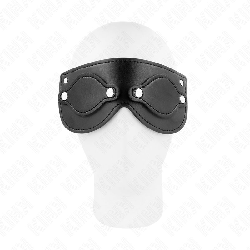KINK - MASKE AUS KUNSTLEDER MIT ABNEHMBAREN AUGENKLAPPEN 22 x 9 CM