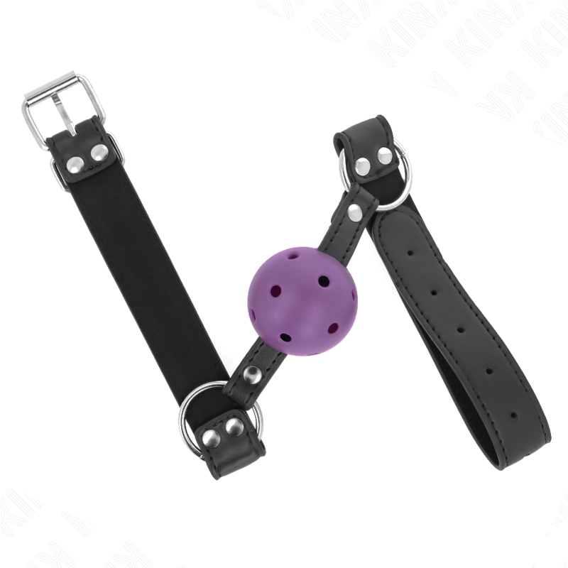 KINK - ATMUNGSAKTIVER BALL 4 CM MIT DOPPELNÄGELN VIOLETT 62,5 x 2,5 CM VERSTELLBAR 42-58 CM