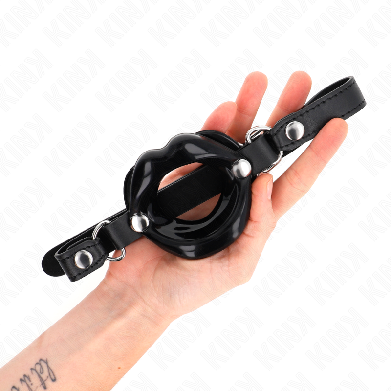 KINK - LIPPENSTAB 8 CM MIT SCHWARZEM LEDERBAND 63 x 2 CM VERSTELLBAR 39-58 CM