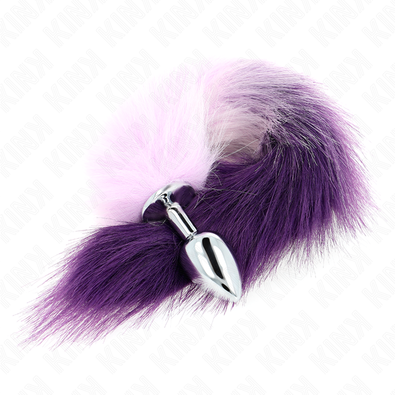 KINK - ANALPLUG GRÖSSE S 7 X 3 CM MIT SYNTHETISCHEM SCHWANZ 40 CM VIOLETT