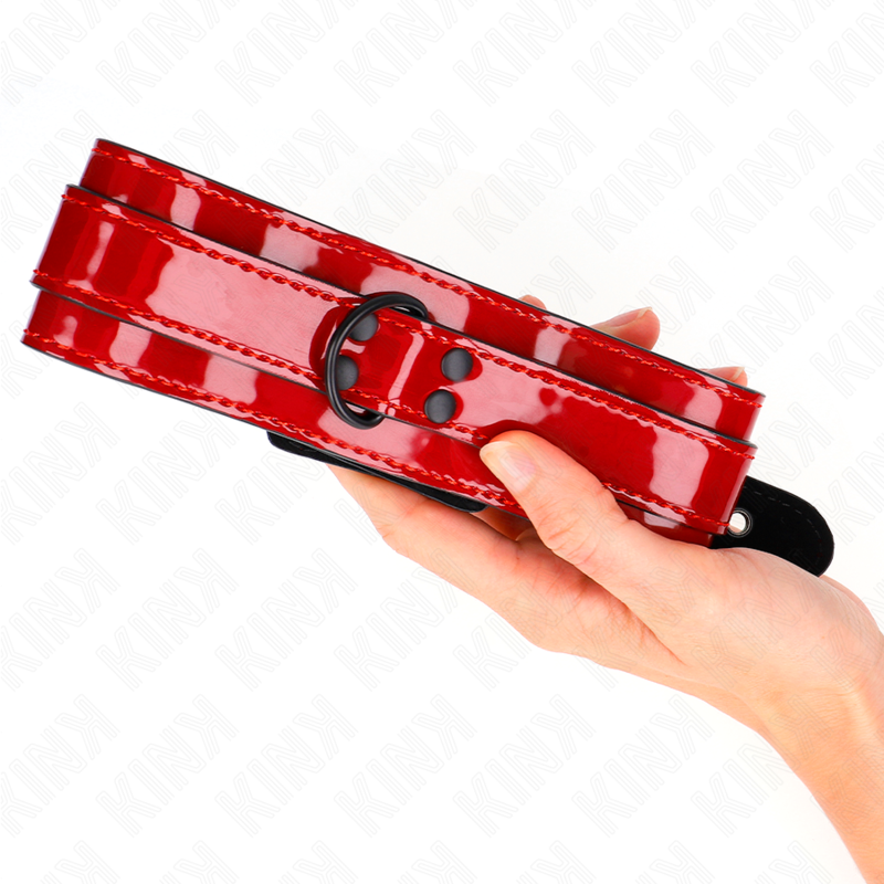KINK - VERSTELLBARES HALSBAND WEINROT 37,5-49,5 CM X 5 CM