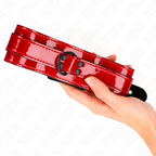 KINK - VERSTELLBARES HALSBAND WEINROT 37,5-49,5 CM X 5 CM