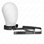 KINK - HALSKETTE MIT GÜRTEL 116 CM SCHWARZES VERSTELLBARES ARMBAND 32-50 CM X 8 CM