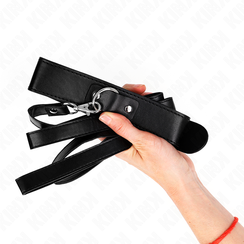 KINK - HALSKETTE MIT GÜRTEL 116 CM SCHWARZES VERSTELLBARES ARMBAND 32-50 CM X 8 CM