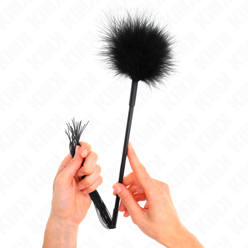 KINK – Silikonpeitsche mit Federn zum Kitzeln 47 cm