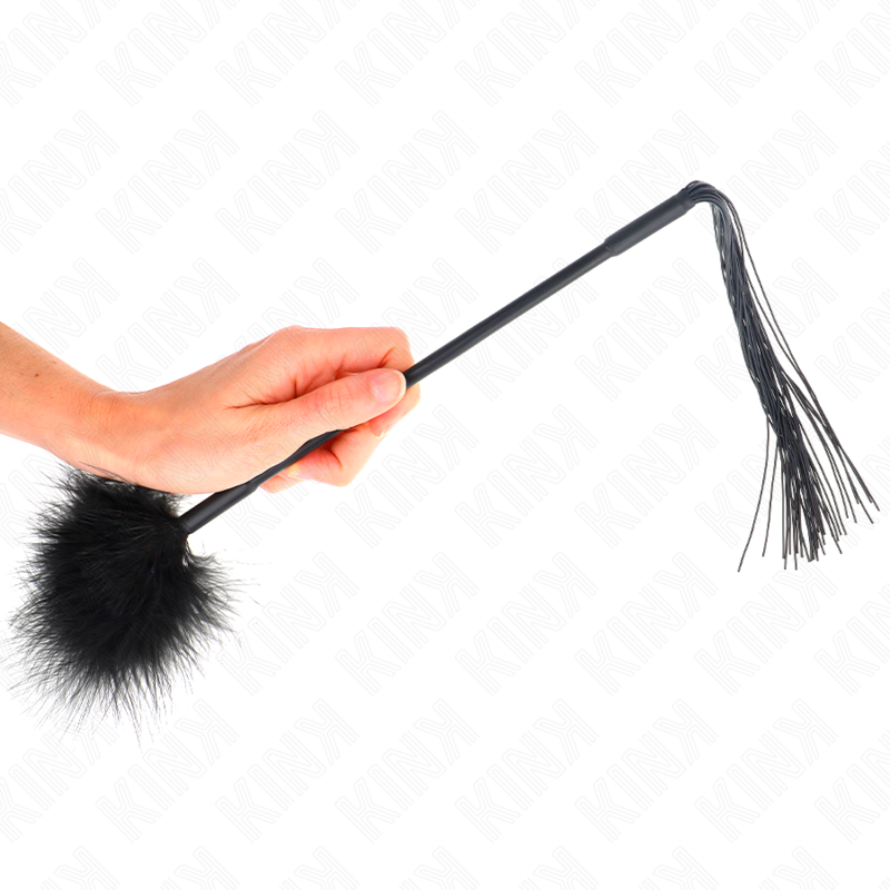 KINK – Silikonpeitsche mit Federn zum Kitzeln 47 cm