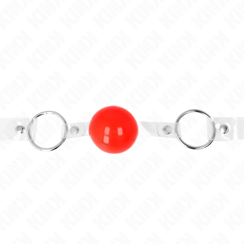 KINK - ROTE TRANSPARENTE PVC-KUGEL 4 CM VERSTELLBARER BEUTEL