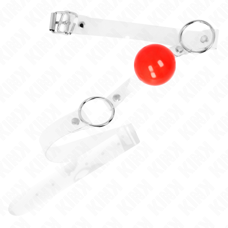 KINK - ROTE TRANSPARENTE PVC-KUGEL 4 CM VERSTELLBARER BEUTEL