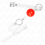 KINK - ROTE TRANSPARENTE PVC-KUGEL 4 CM VERSTELLBARER BEUTEL