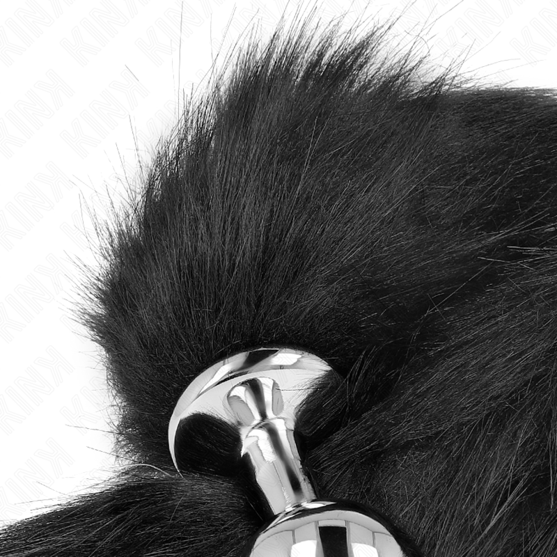 KINK - ANALE PLUG GRÖSSE M 8 X 3,5 CM MIT KÜNSTLICHEM SCHWANZ 40 CM SCHWARZ