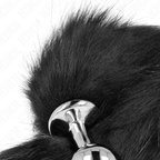 KINK - ANALE PLUG GRÖSSE M 8 X 3,5 CM MIT KÜNSTLICHEM SCHWANZ 40 CM SCHWARZ