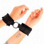 KINK - FELL-FESSELN ANFÄNGER 25 CM MIT O-RING 4 CM SCHWARZ VERSTELLBAR 15-25 CM