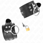 KINK – SCHWARZE, VERSTELLBARE O-RING-ARMBANDMANSCHETTEN 20–28 CM X 5,5 CM
