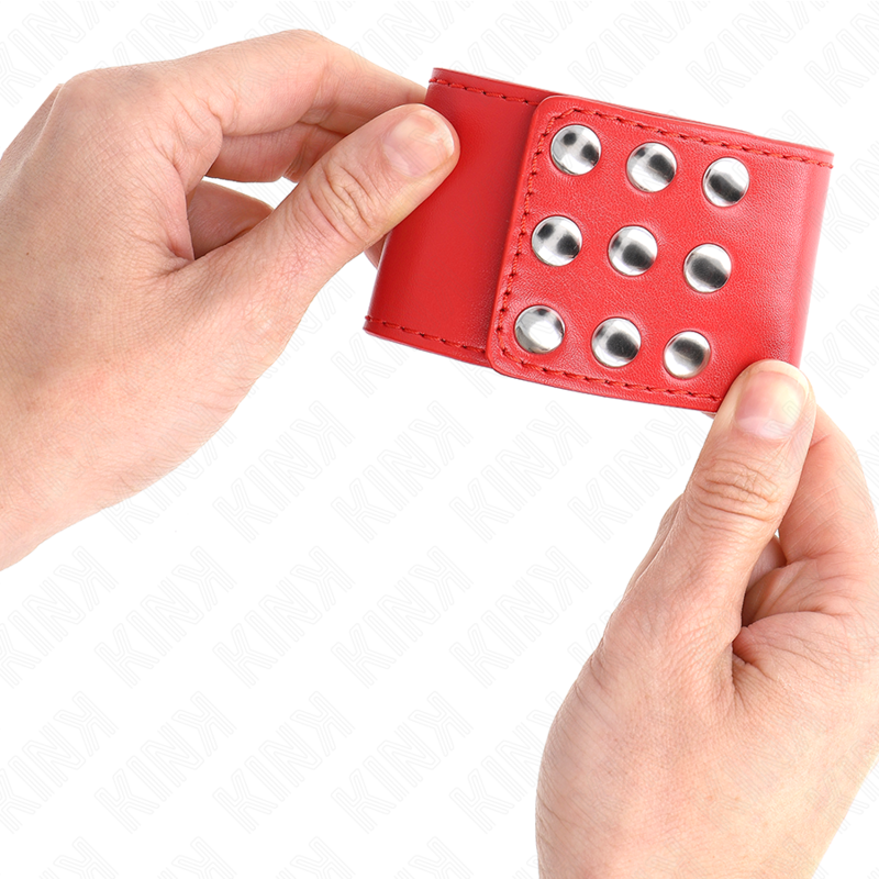 KINK – HANDGELENKSTÜTZE MIT ROTEM DRUCKKNOPF, VERSTELLBAR 19-24 CM X 5,5 CM