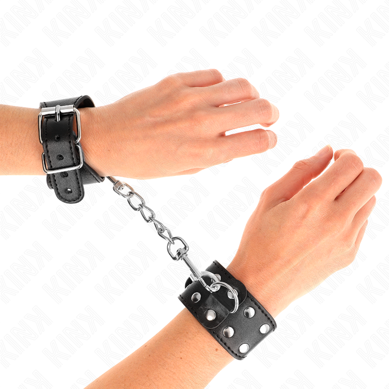 KINK - ARMBÄNDER MIT DOPPELTER NIETENREIHE VERSTELLBAR SCHWARZ