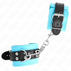 KINK - DOPPELT GEFÜTTERTE BLAUE HANDGELENK-APPARATE MIT HAKEN, VERSTELLBAR 20-28 CM X 5,5 CM