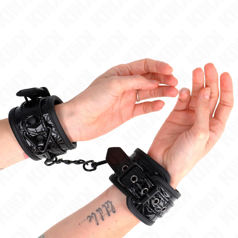 KINK - HANDGELENKSTÜTZE SCHWARZES DIAMANTMUSTER EINSTELLBAR 17-26 CM X 5,5 CM