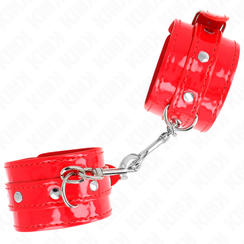 KINK - GLÄNZENDE ROT VERSTELLBARE MANSCHETTEN 23-33 CM
