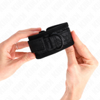 KINK - MANSCHETTEN MIT DUNKELBLAUER SPITZE AUS VERSTELLBAREM SCHWARZEN NEOPREN 20-29 CM X 5 CM