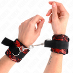 KINK - HANDGELENKFESSELN SCANDAL ROT-SCHWARZ