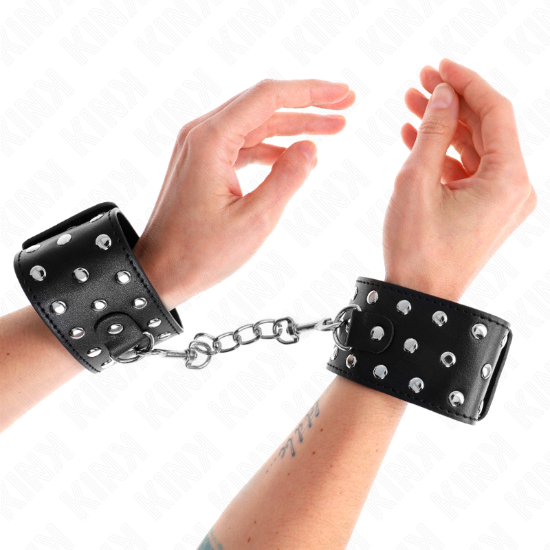 KINK - VERSTELLBARE PUNK-HANDFESSELN 19-24 CM X 5,5 CM