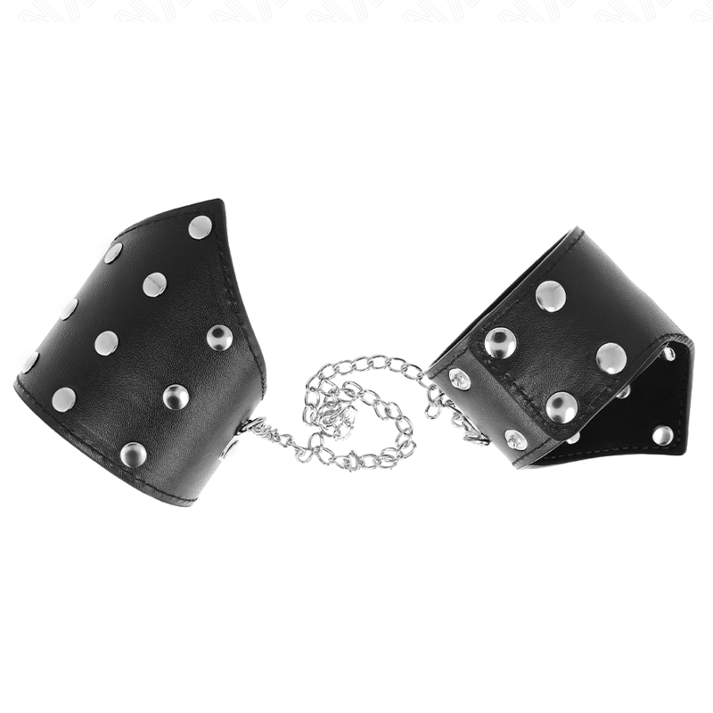 KINK - ARMBÄNDER SCHWARZER SPIKE-STIL MIT VERSTELLBARER KETTE 17-23 CM X 8,5 CM