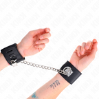 KINK - FESTE HANDGELENKSTÜTZEN MIT 30 CM KETTE UND SCHWARZEM SCHLOSS VERSTELLBAR 16-23 CM X 5,5 CM