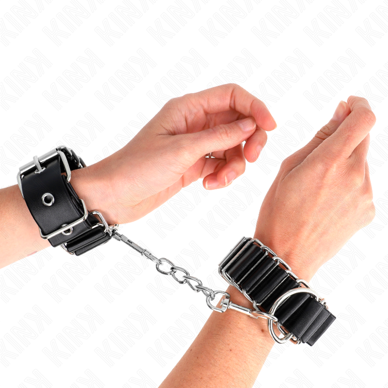KINK – SCHMALER HANDGELENKAUFLAGEN SCHWARZ VERSTELLBAR 16-22 CM X 3,5 CM