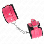 KINK - PREMIUM-HANDGELENKSTÜTZEN SCHWARZ MIT ROSA HIMBEERBAND VERDOPPELT 17-29 CM X 6 CM