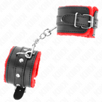 KINK - PREMIUM ROTER PELZGEFÜTTERTER HANDGELENKHALT MIT VERSTELLBAREM SCHWARZEN GÜRTEL 17-29 CM X 6 CM