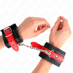 KINK - SCHWARZE HANDGELENKSTÜTZE MIT VERSTELLBAREM ROTEM GURT 17-28 CM X 6 CM