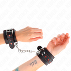 KINK - SCHWARZE HANDGELENKSTÜTZE MIT ROTER HERZEINLAGE VERSTELLBAR 21-28 CM X 5,5 CM